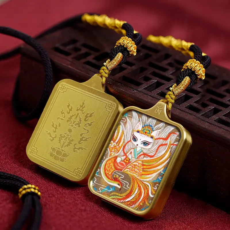 Fox Fairy Tibetan Thangka Necklace: Divine Protection and Mysterious Power Combined