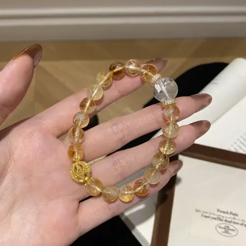 Golden Citrine & White Quartz Fortune Bracelet