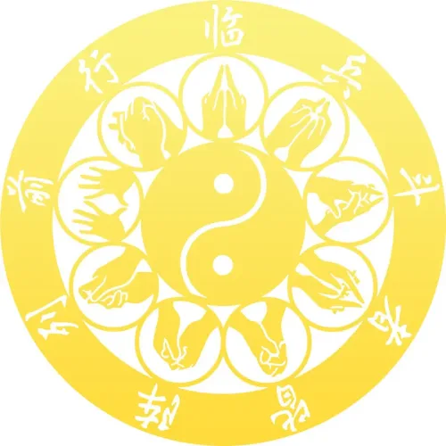 Taoist Nine Sacred Words Metal Sticker - Lin Bing Dou Zhe Jie Zhen Lie Qian Xing & Ten Mystic Scriptures Phone Back Cover Decal, Spiritual Protection Anti-Scr